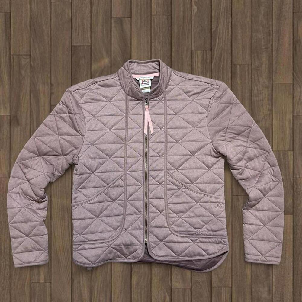 Avalanche Quilted‎ Zip Jacket Sz M Light Pink